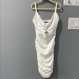 Katie J NYC Elegant White Midi Dress